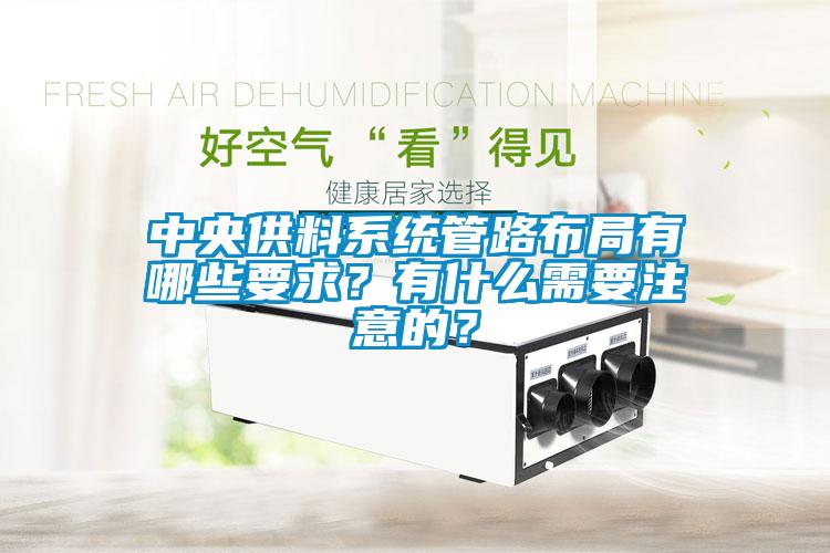 中央供料系統管路布局有哪些要求？有什么需要注意的？