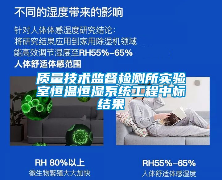 質量技術監(jiān)督檢測所實驗室恒溫恒濕系統(tǒng)工程中標結果